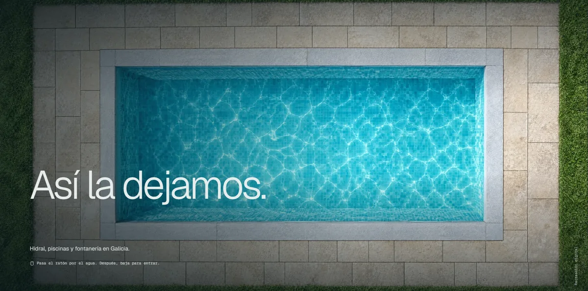 La misma piscina, limpia: «Así la dejamos»