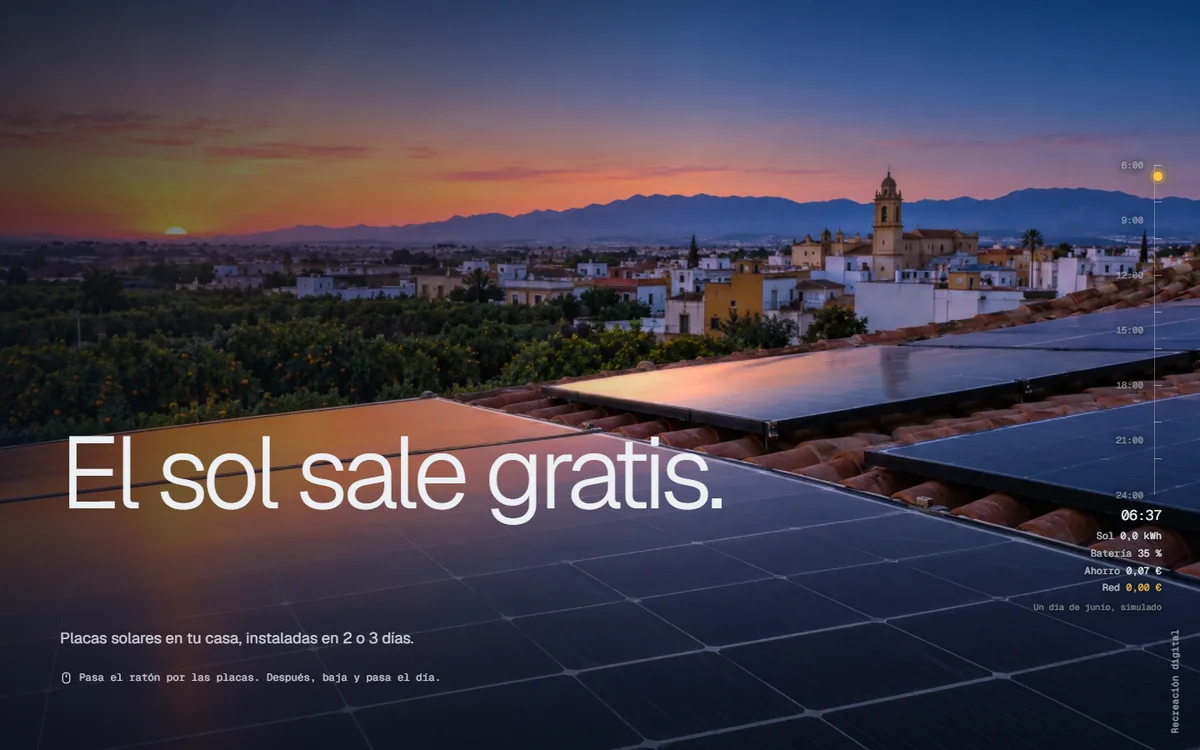 Portada al alba: «El sol sale gratis»