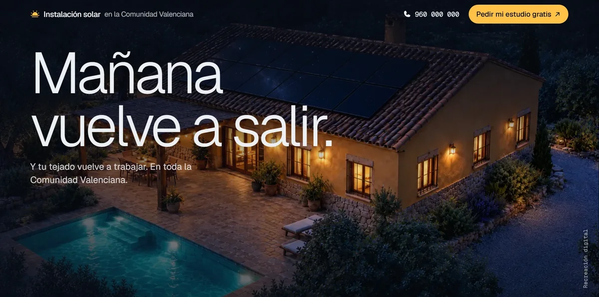 La casa de noche: «De 110 € al mes a 0 €»